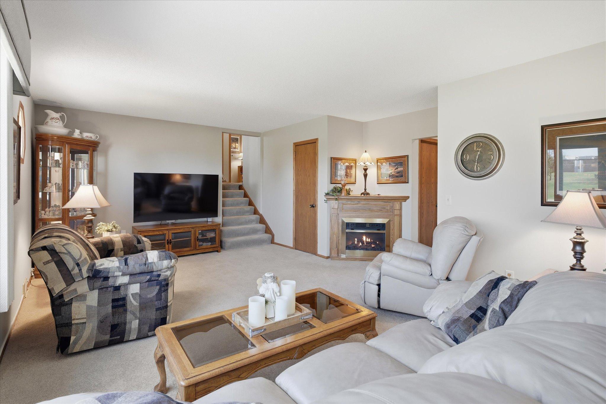 Another view of the large living room space.