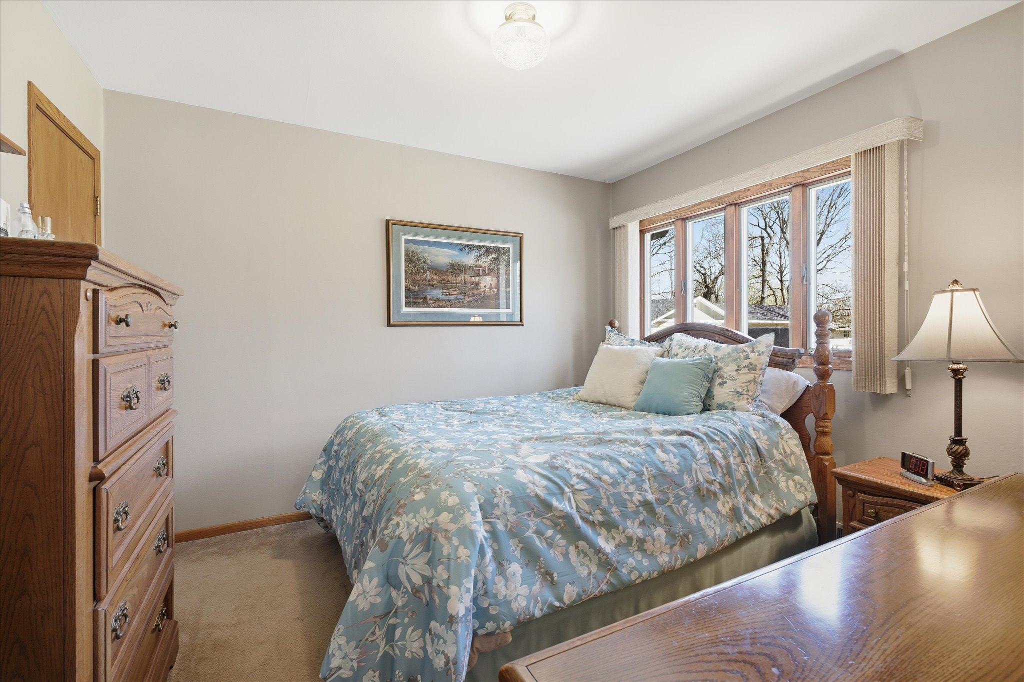 There are 3 bedrooms in the home and this is the bedroom on the main level.