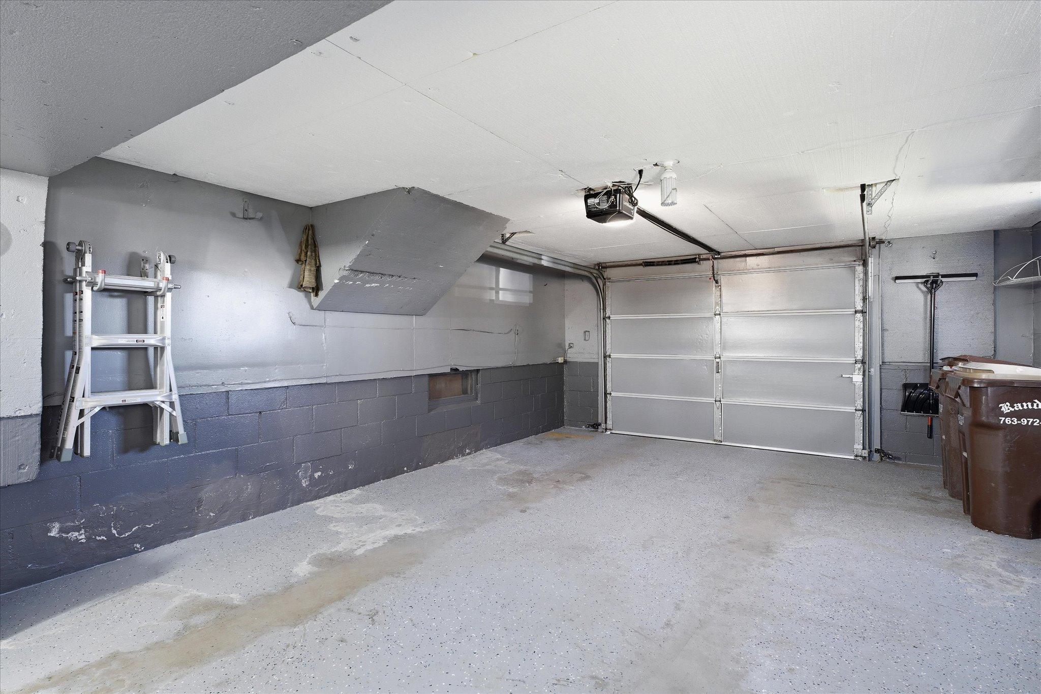 The attached garage does not have an interior access to the home but is 28x16 so lots of vehicle space plus extra room for storage.