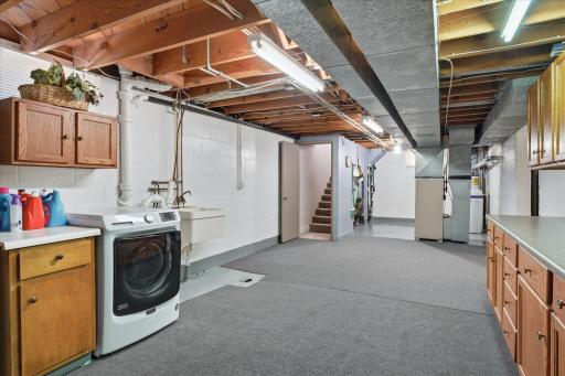 Another view of the basement laundry/mechanical room area