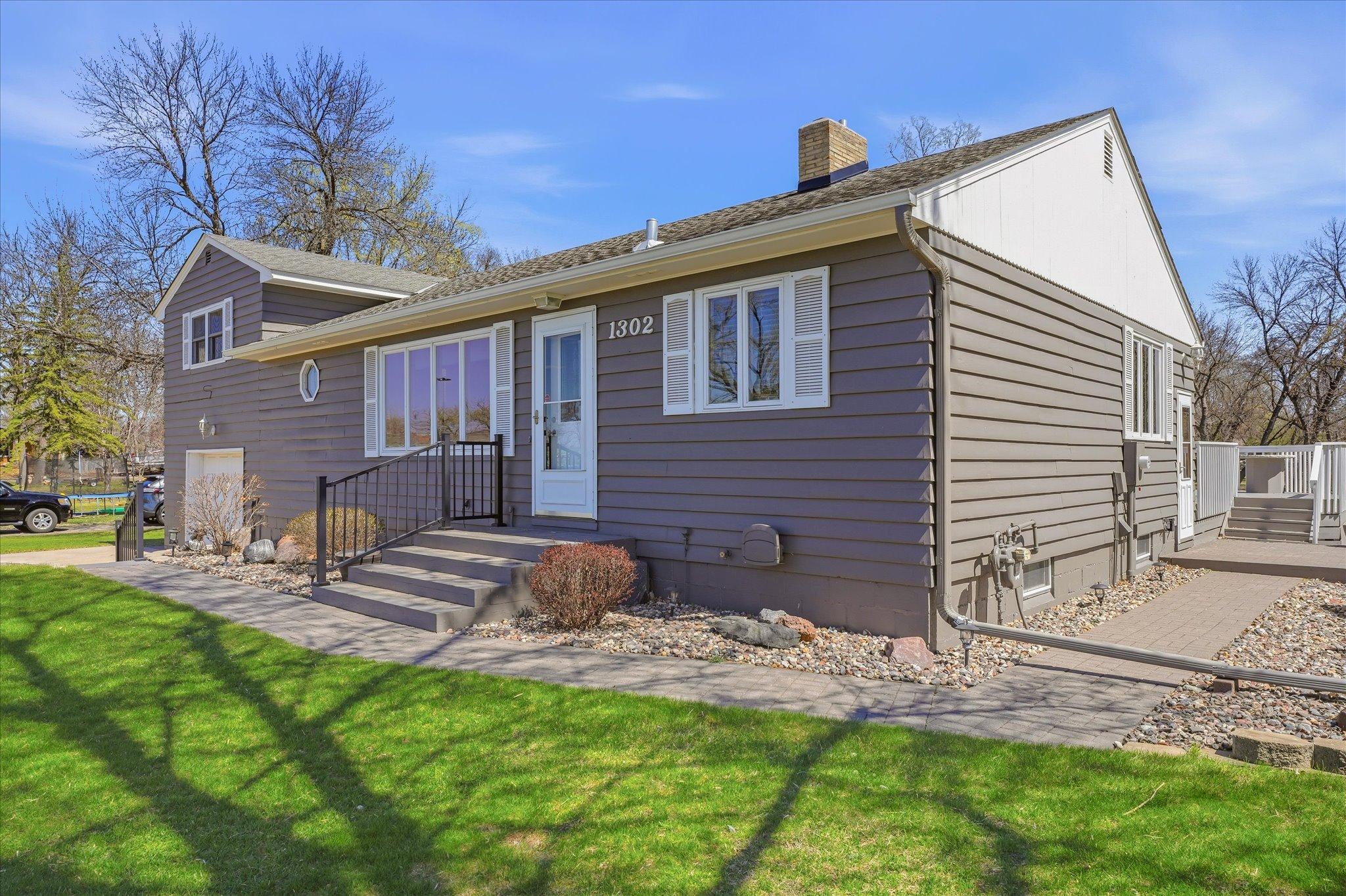 Front and side view of the home