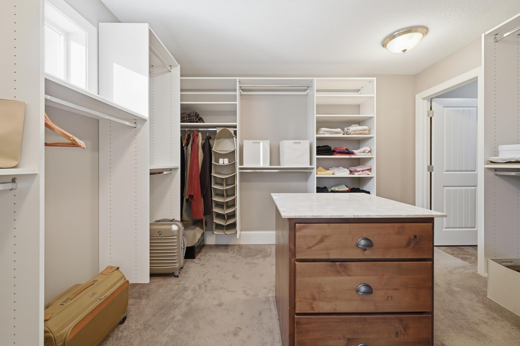 Custom closet design, very spacious