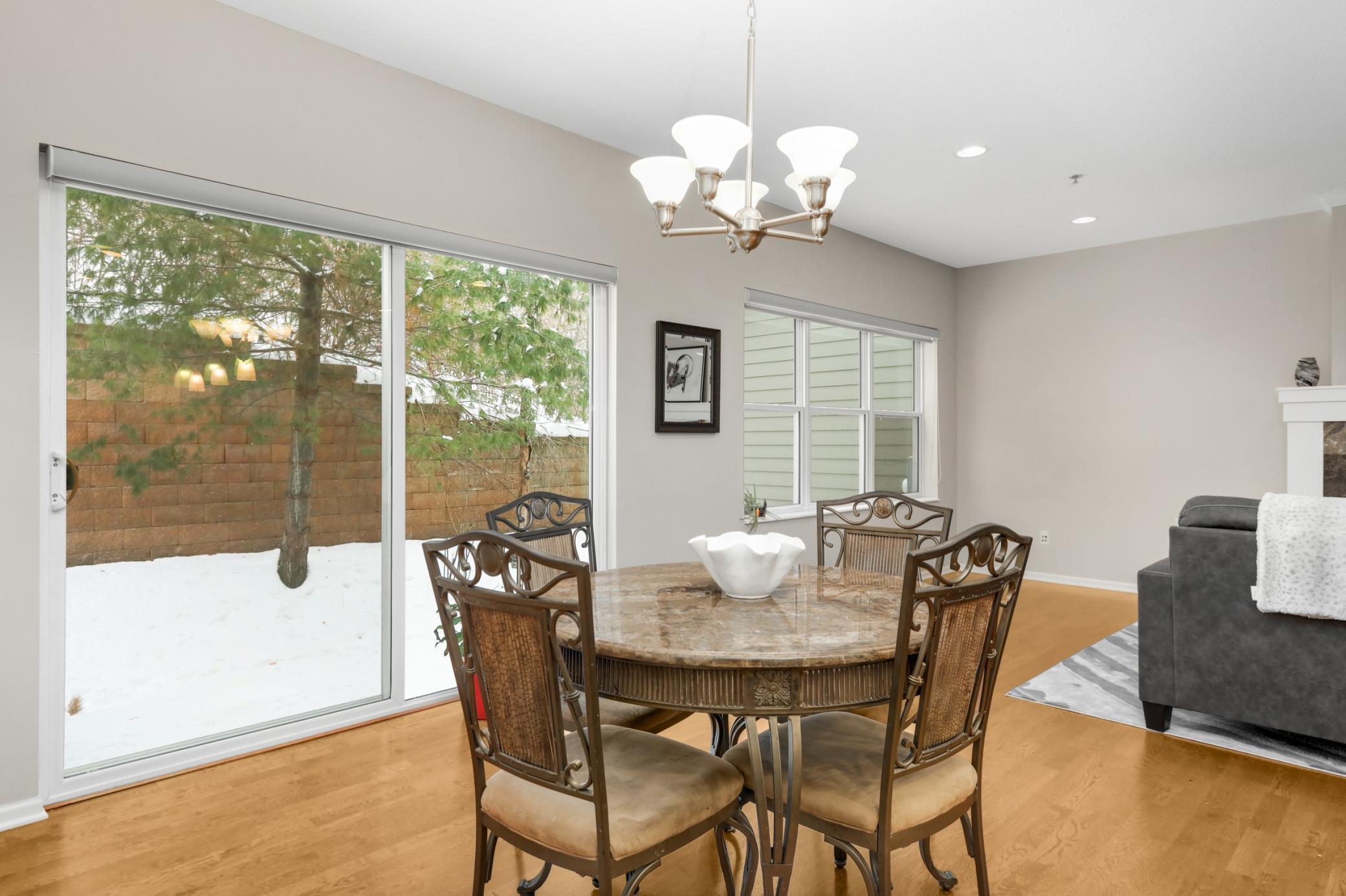 Spacious dining area.