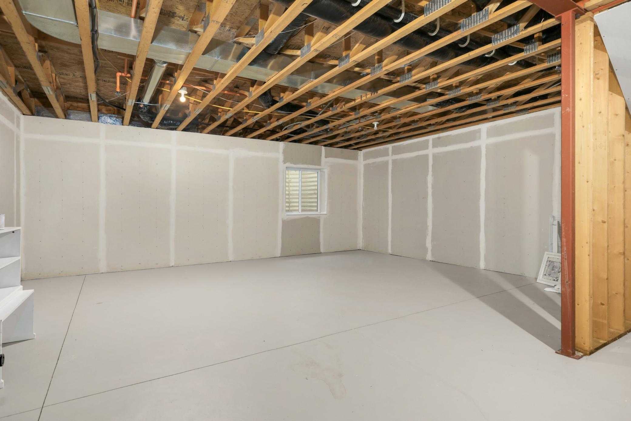 Need more room...plenty of space to finish this space to fit your needs.