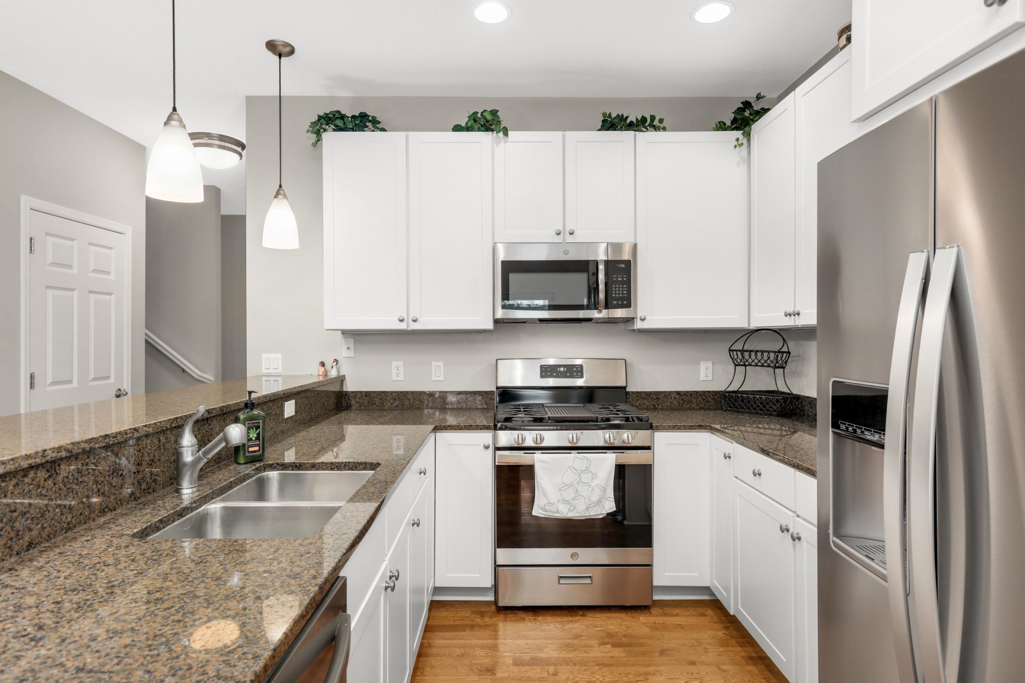 Plenty of counter space and ample storage in this kitchen.