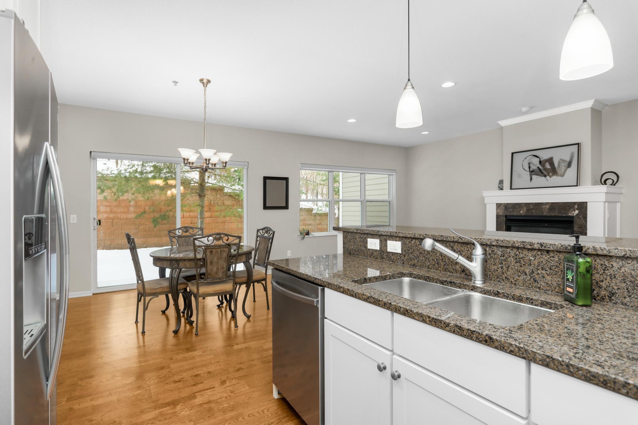 Separate dining with direct access to the patio.