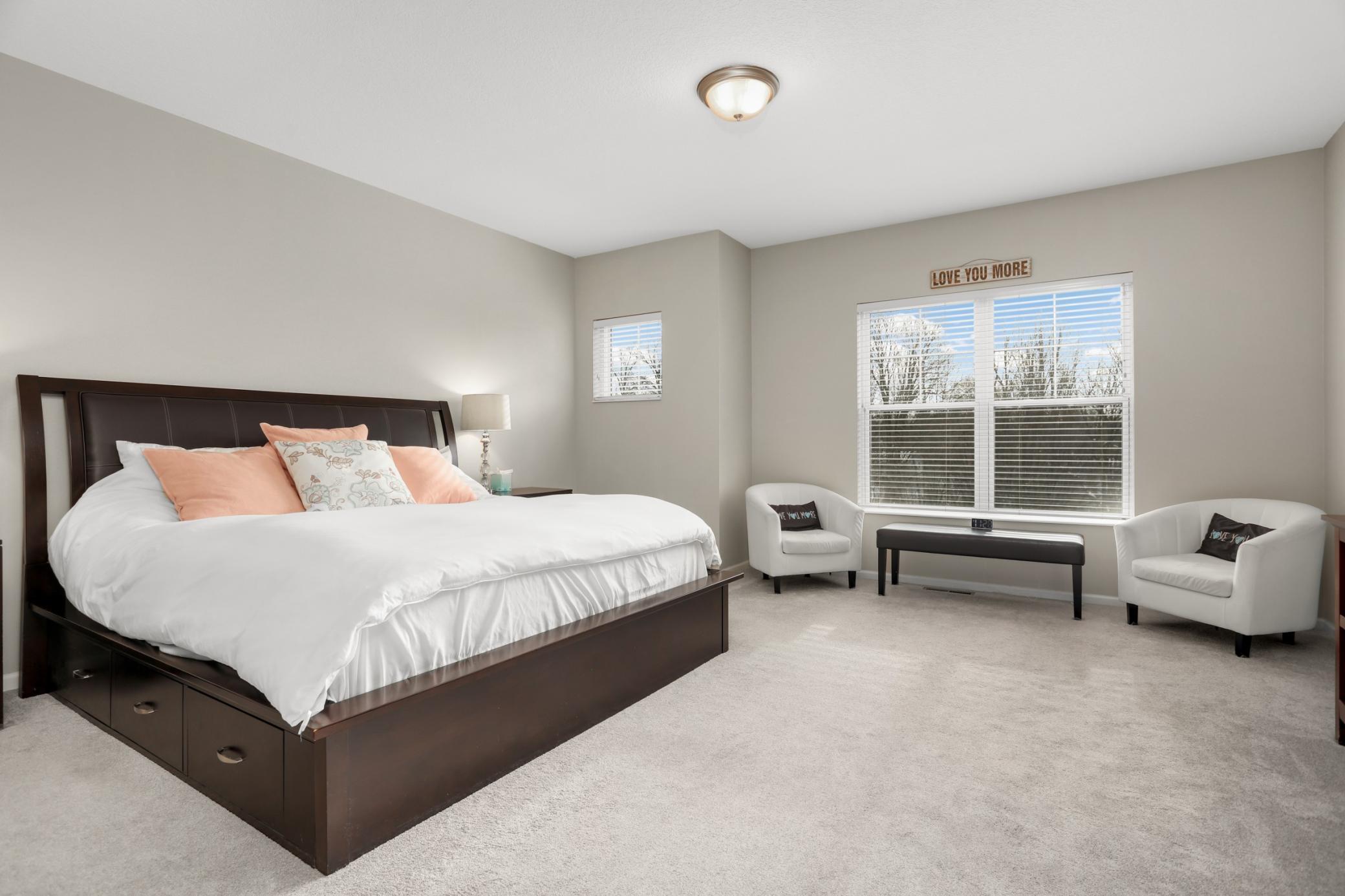 Generous sized primary bedroom.