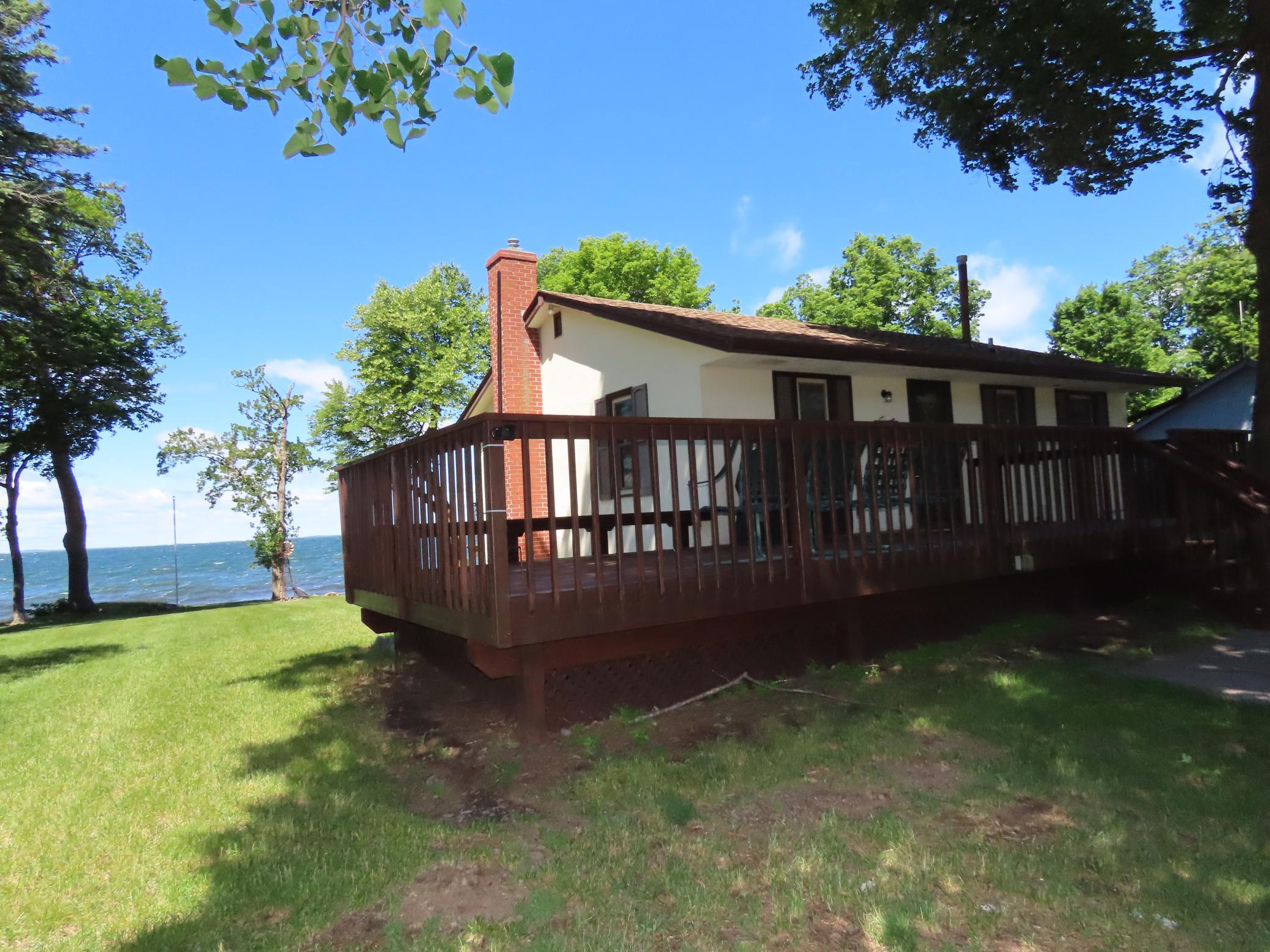 Large deck with views of the lake