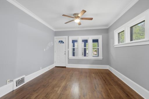 Classic charm greets you in this space, with light from three directions.