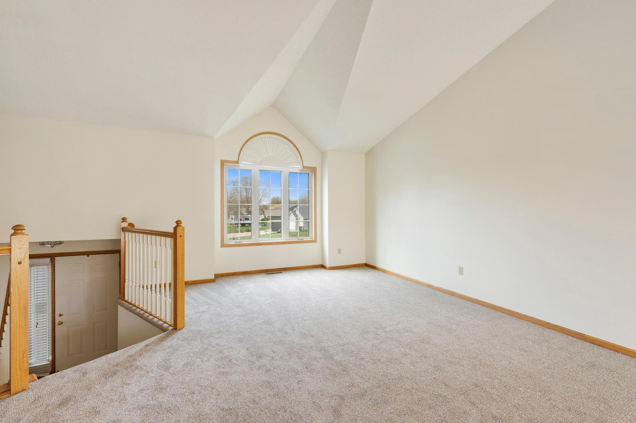 New carpet, fresh paint, vaulted ceilings