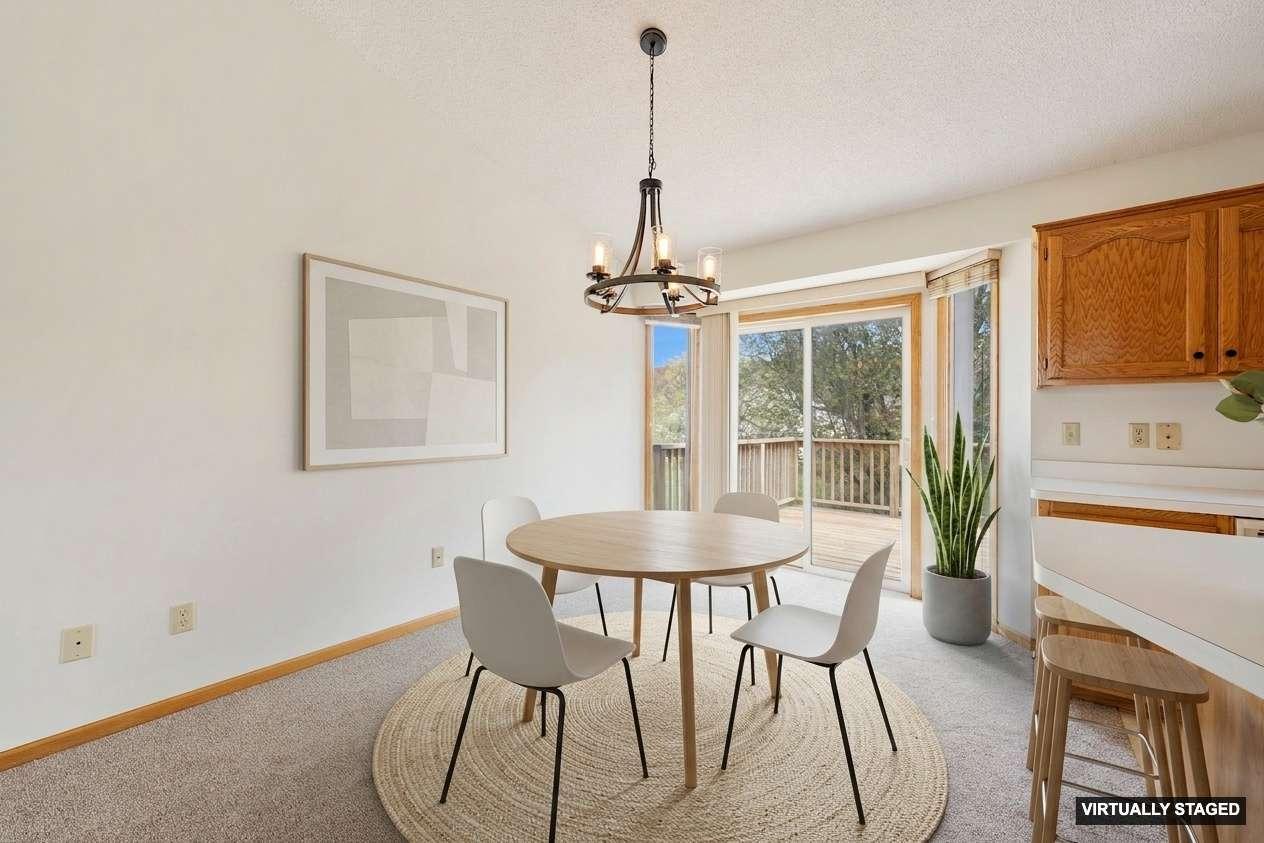 Virtually staged living room