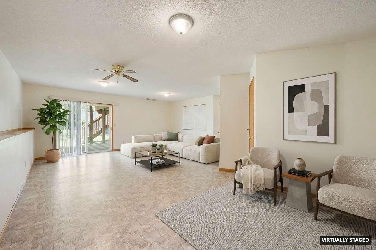 Spacious walkout lower level