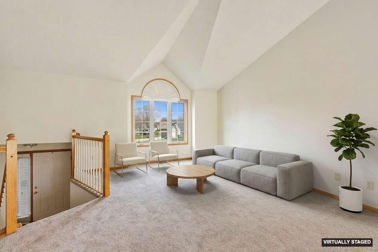 Virtually staged living room