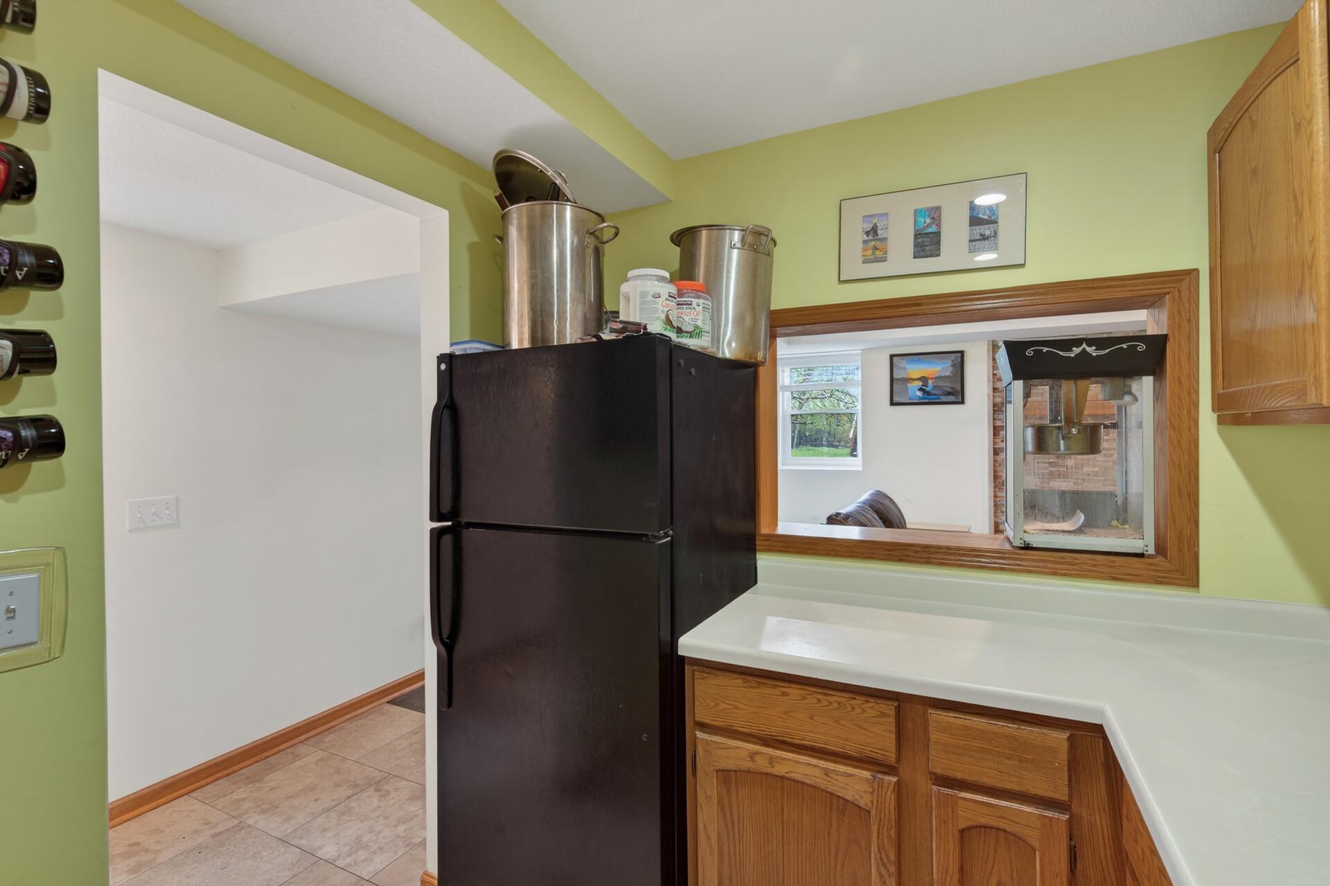 Another view of the lower level kitchen