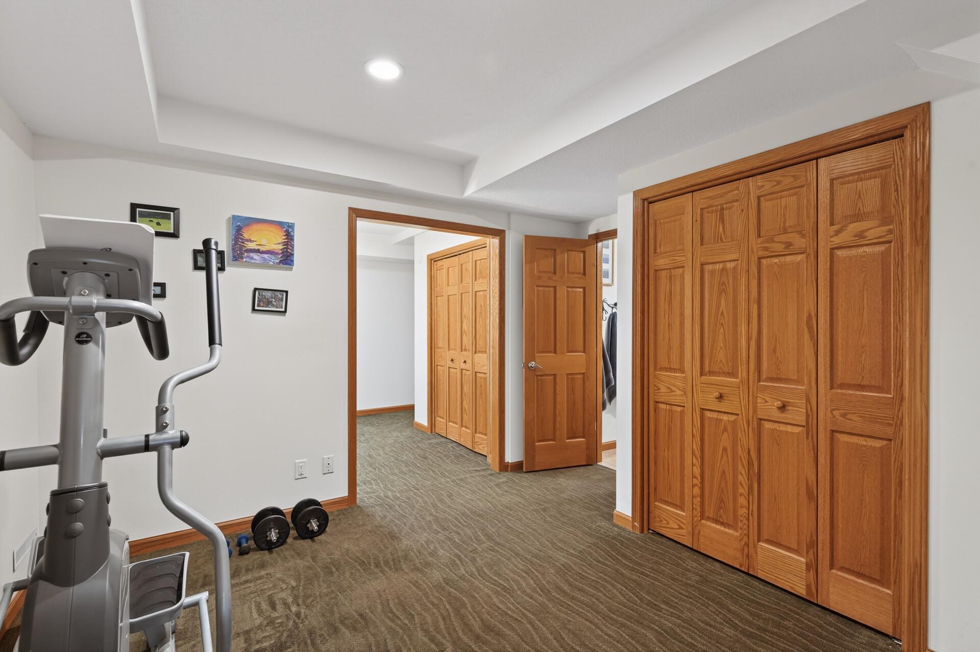 Great place for the exercise room, just anther hangout/sitting area or an office space.
