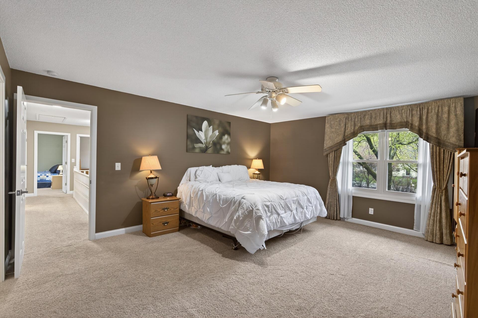 Another view of this roomy Primary bedroom