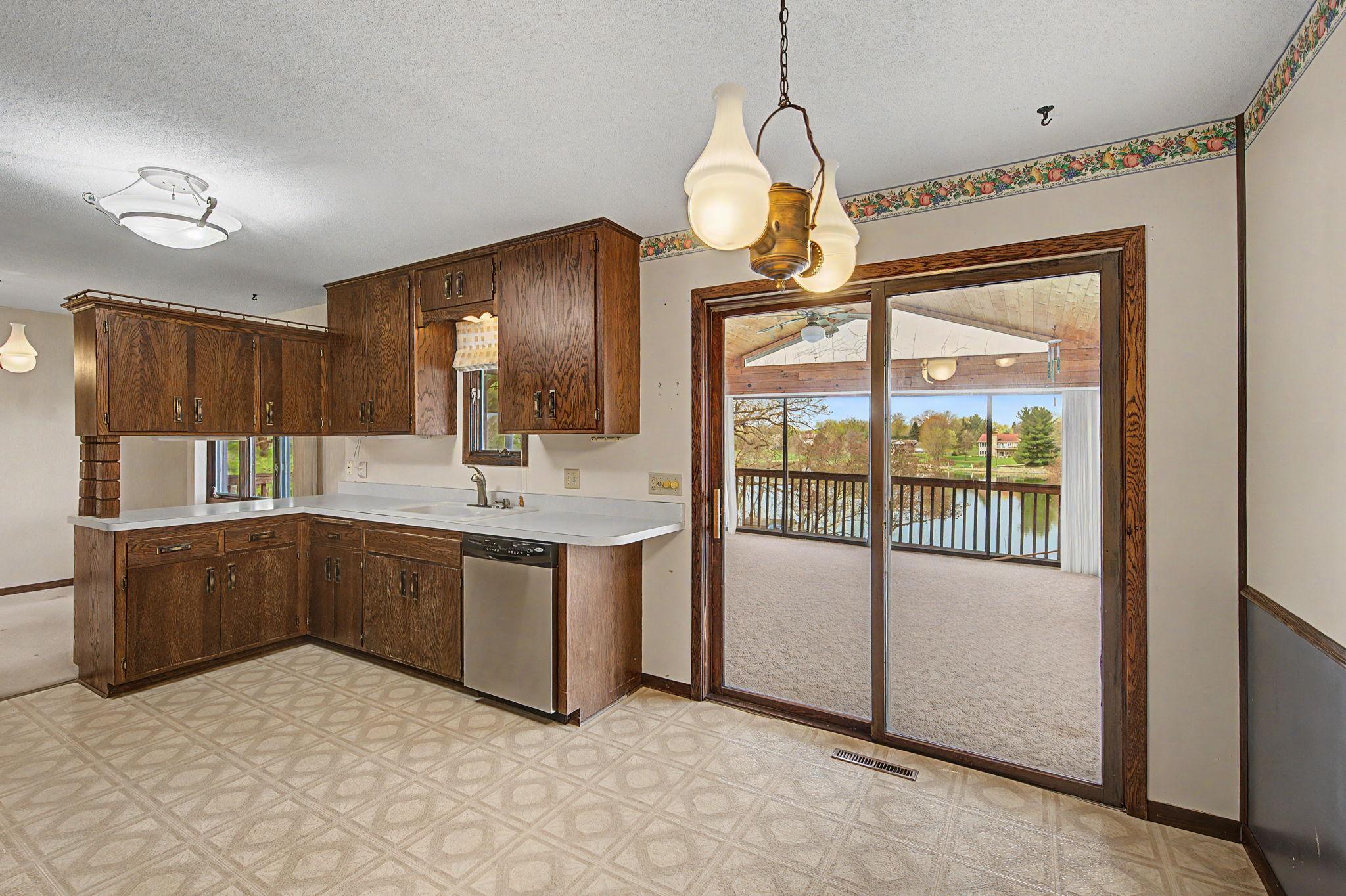 Patio door opens into the sunroom.