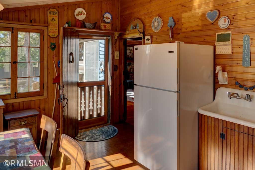 Warm and rustic interior with a vintage kitchen sink.