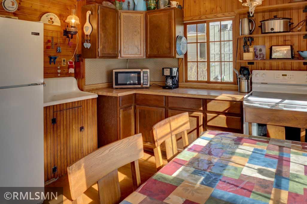 Modest but functional kitchen.