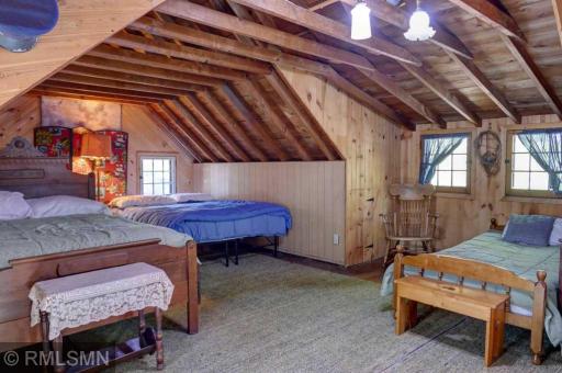 Upstairs is one large open bedroom with multiple layout options.