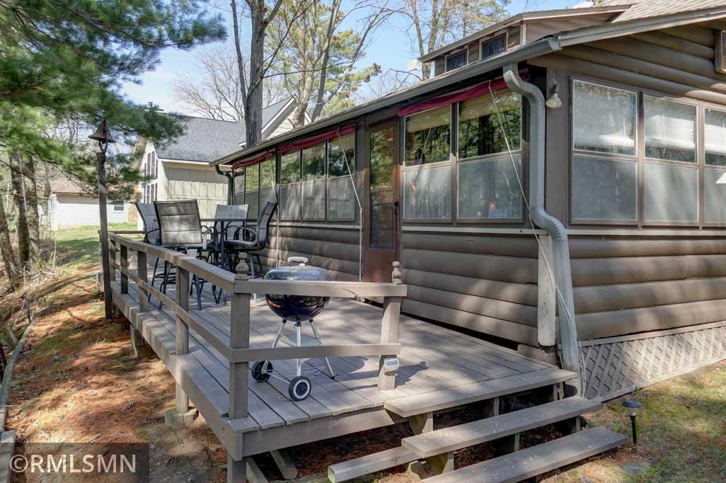 The lakeside deck is perfect for additional seating.