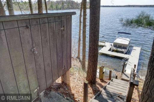 Storage shed near the water's edge for the lake toys.