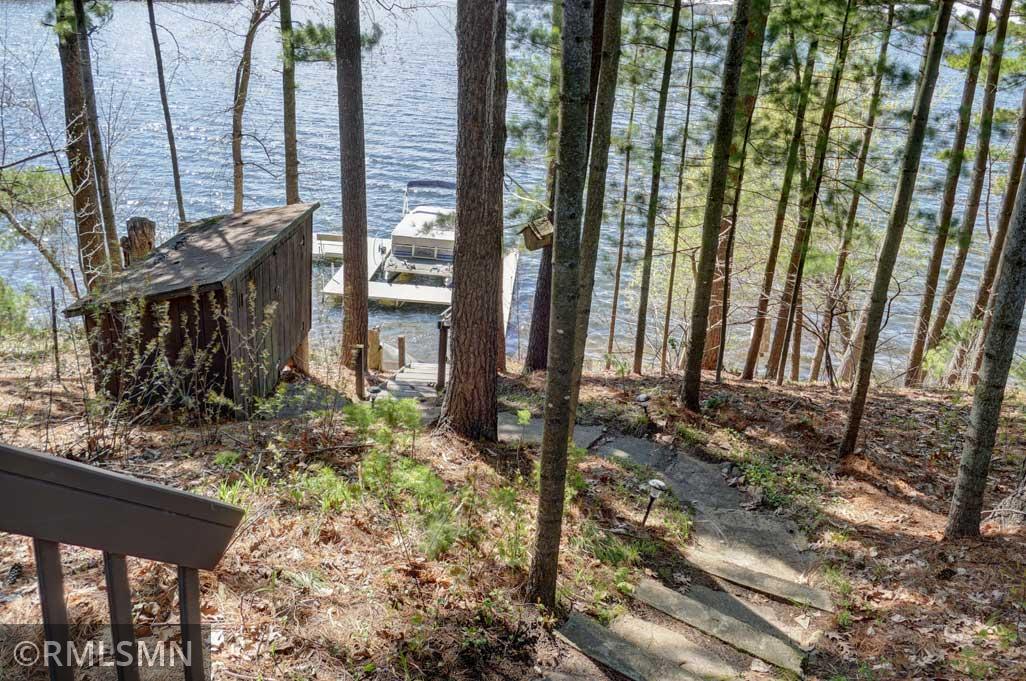 Winding path down to the lake.