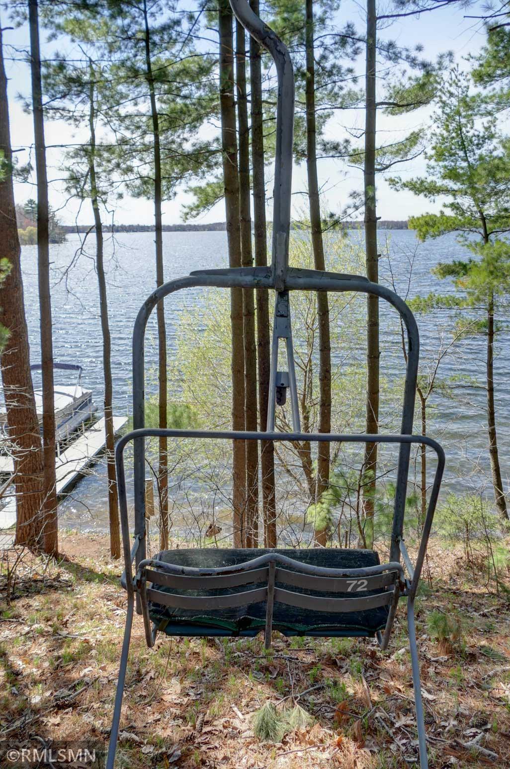 A quiet seat halfway down the hillside.