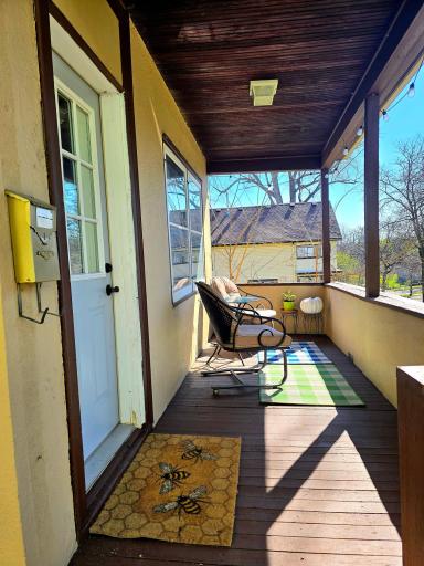 Enjoy your morning coffee on the covered open porch