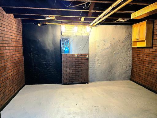 Freshly painted workout room, office, or extra storage room.