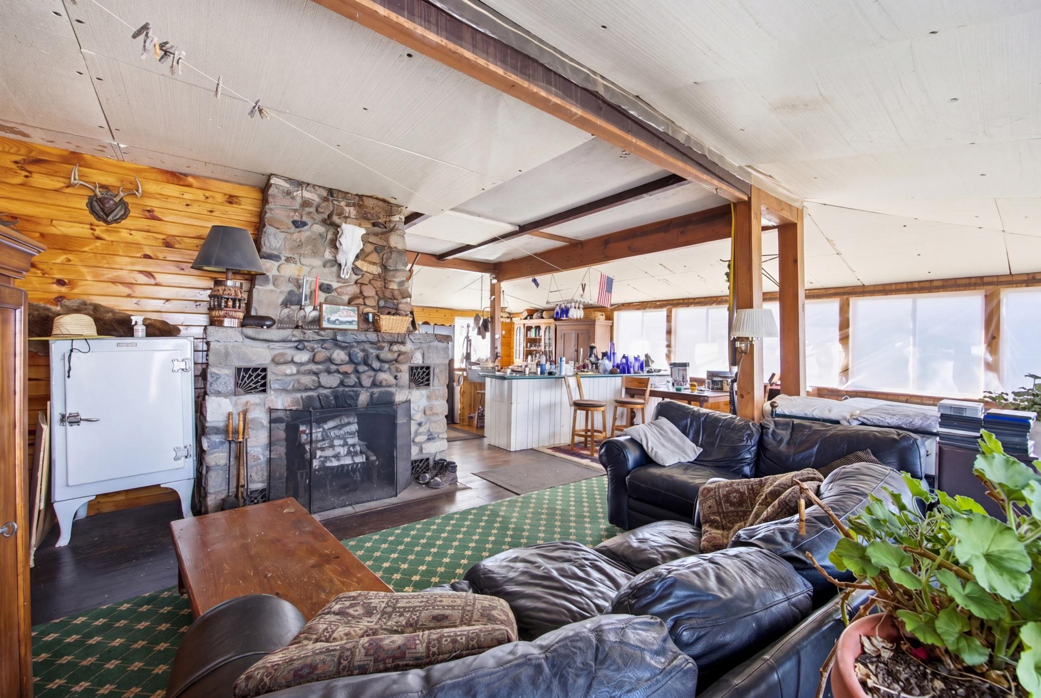 Stone Fireplace