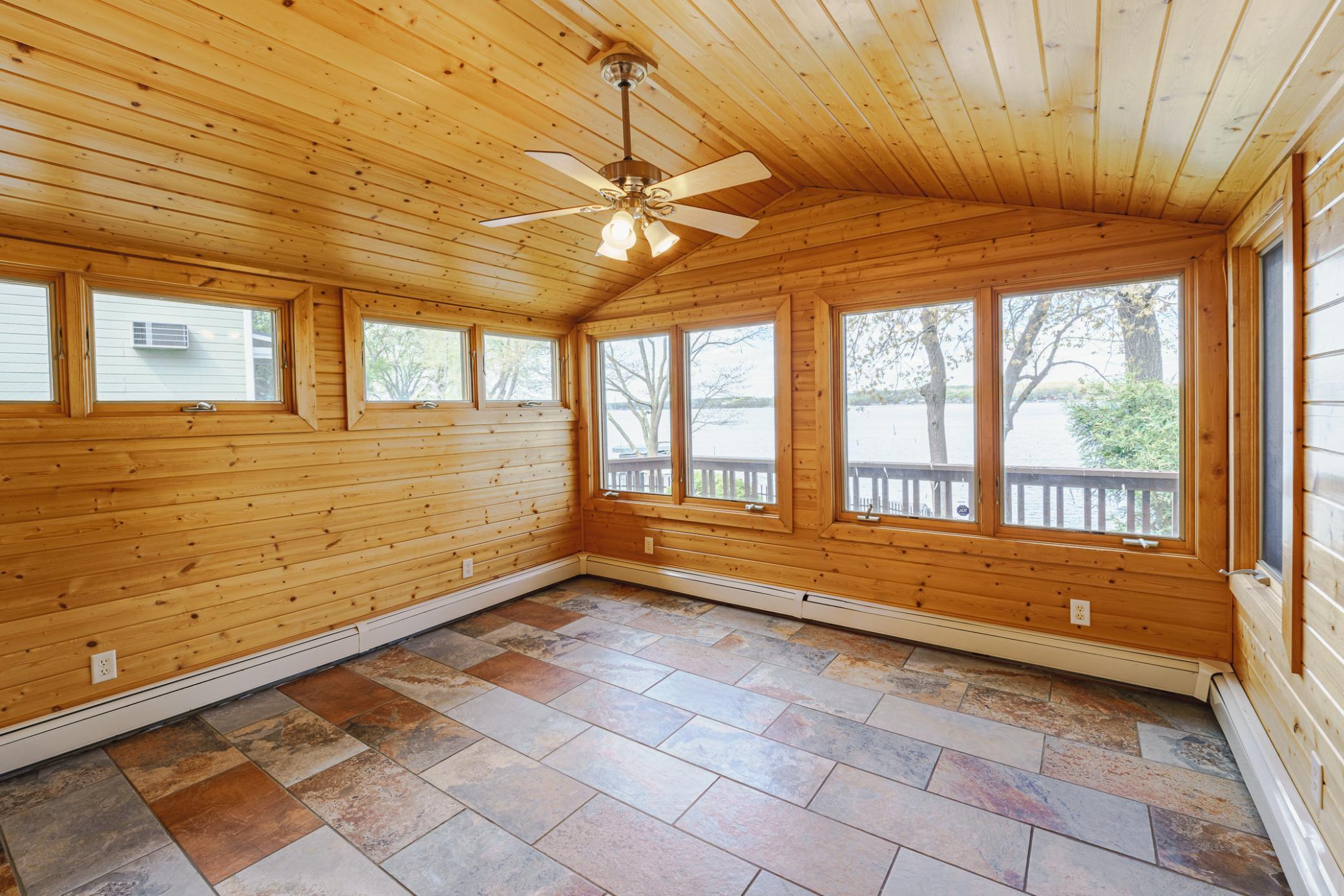 Windows on all sides of this room provide wonderful views and ventilation.