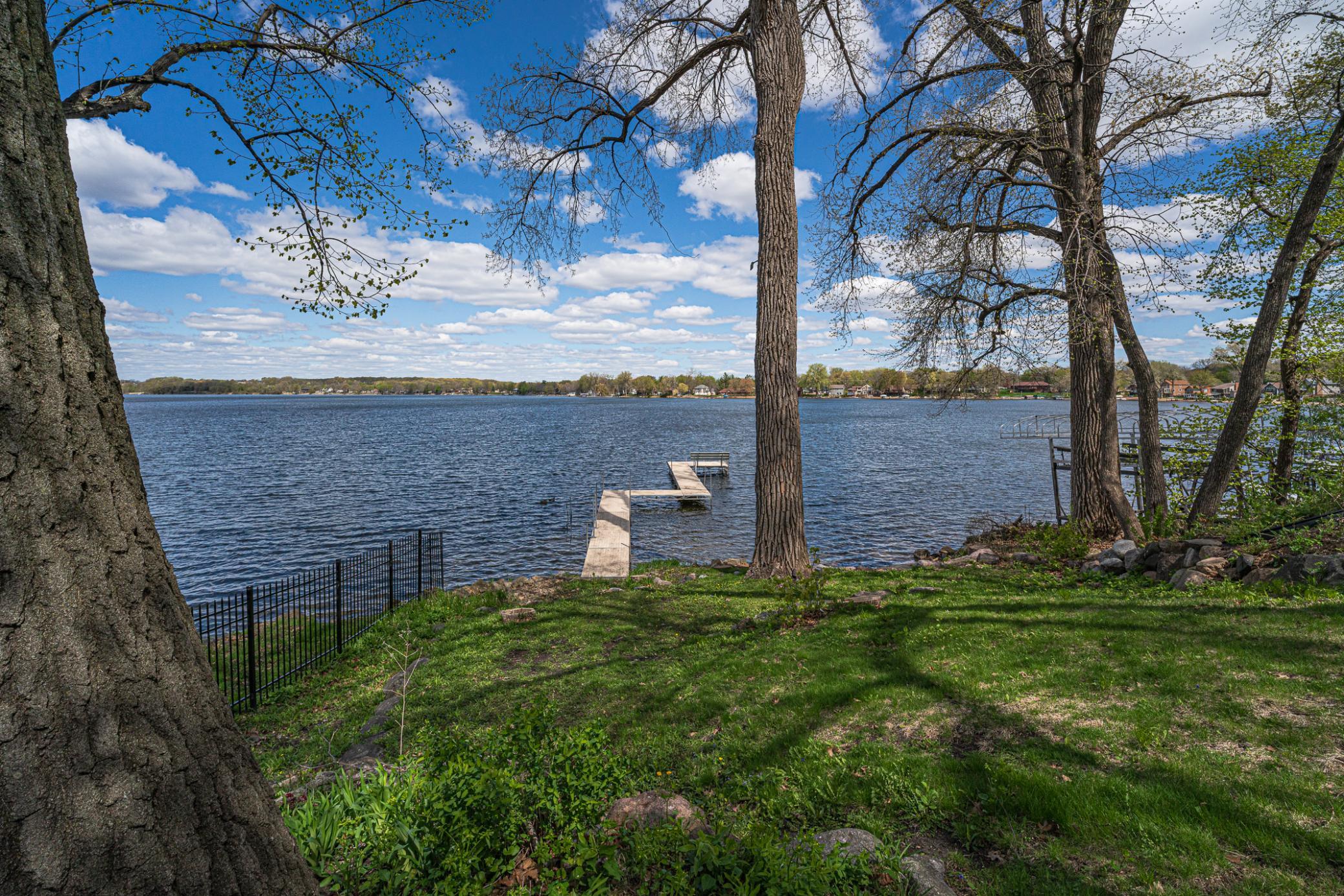 The home has ample lawn space for family fun.