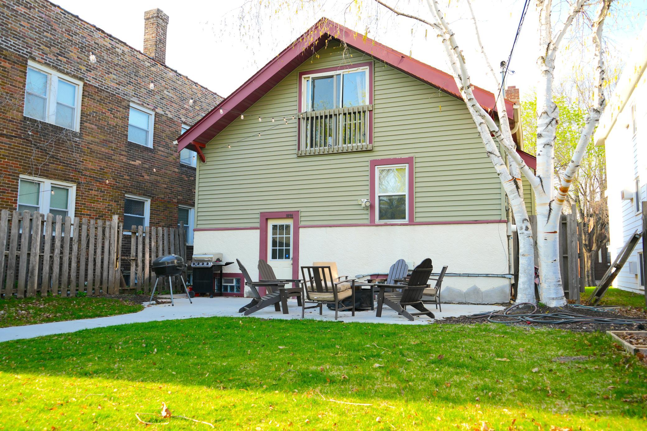 Lovely birch for shade. Nice quiet entertaining yard