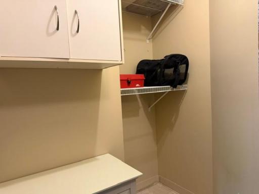 Walk-in closet just inside front door to unit.