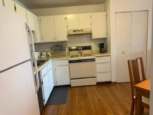 The kitchen storage includes a large wall pantry to the right!