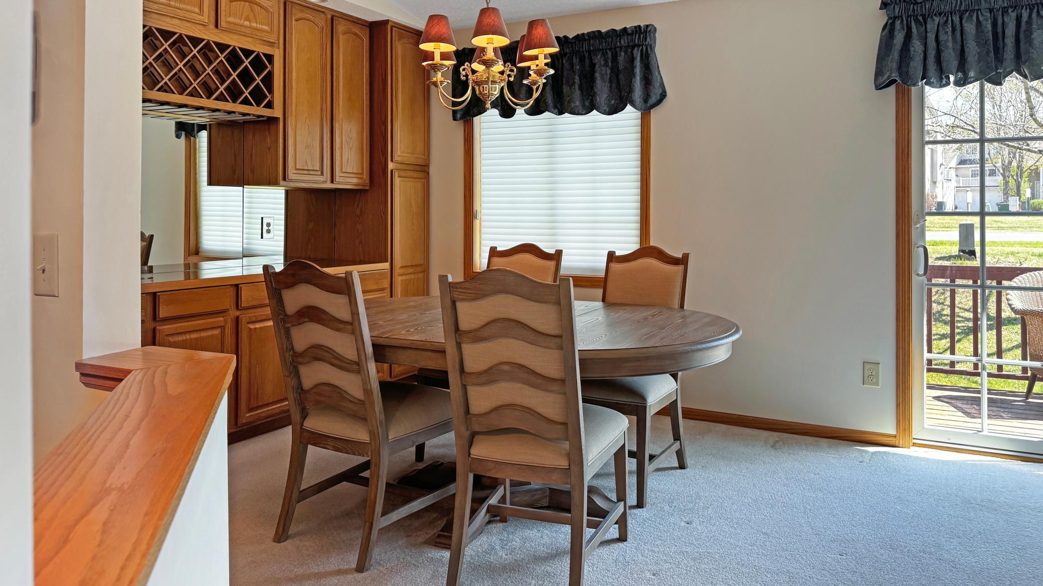 Lovely dining room space