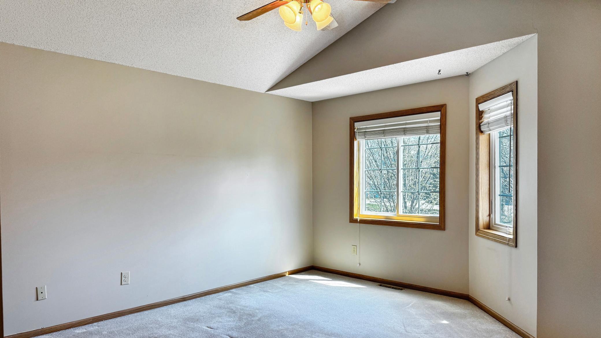 Large, vaulted primary suite