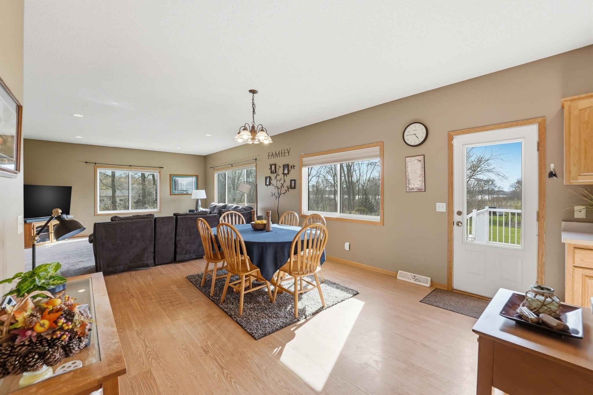 Walk out to the deck/backyard