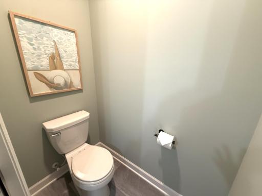 Ownerâs bath features a separate water closet with a convenient pocket door to save space.