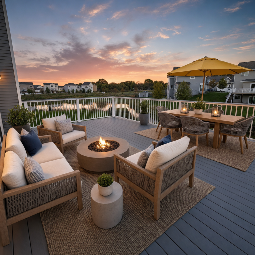 Enjoy summer nights on on the 15'X 20' foot deck with the same size concrete patio just below the deck. PLenty of space for family to have their own sanctuaries and perfect for large gathering and outdoor entertaining.