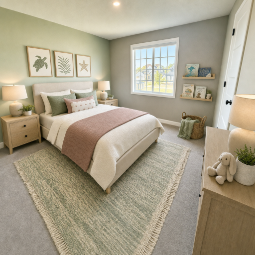 Second Bedroom-virtual staged complete with a walk in closet!
