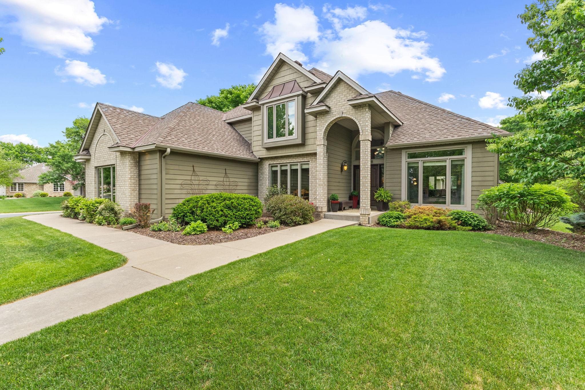 Architectural details & quality materials provide an impressive front elevation.