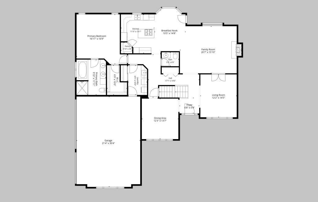 Main level floor plan