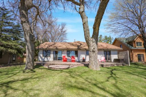 Full length patio, doors off living room and French doors off primary