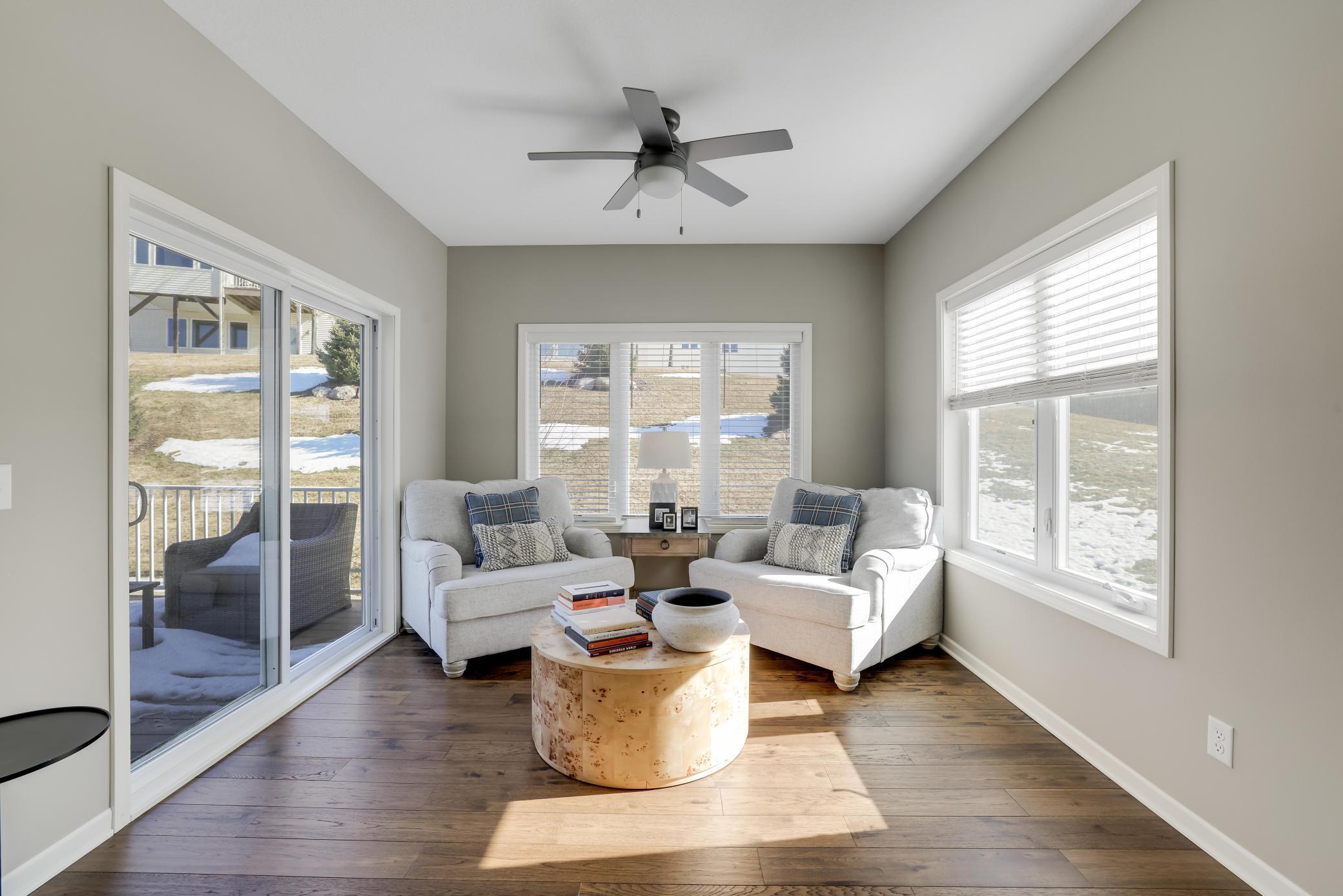 This space is absolute PERFECTION! From here, you have direct access to the back deck, making it easy to transition outside for a summer barbecue or soak up some vitamin D.