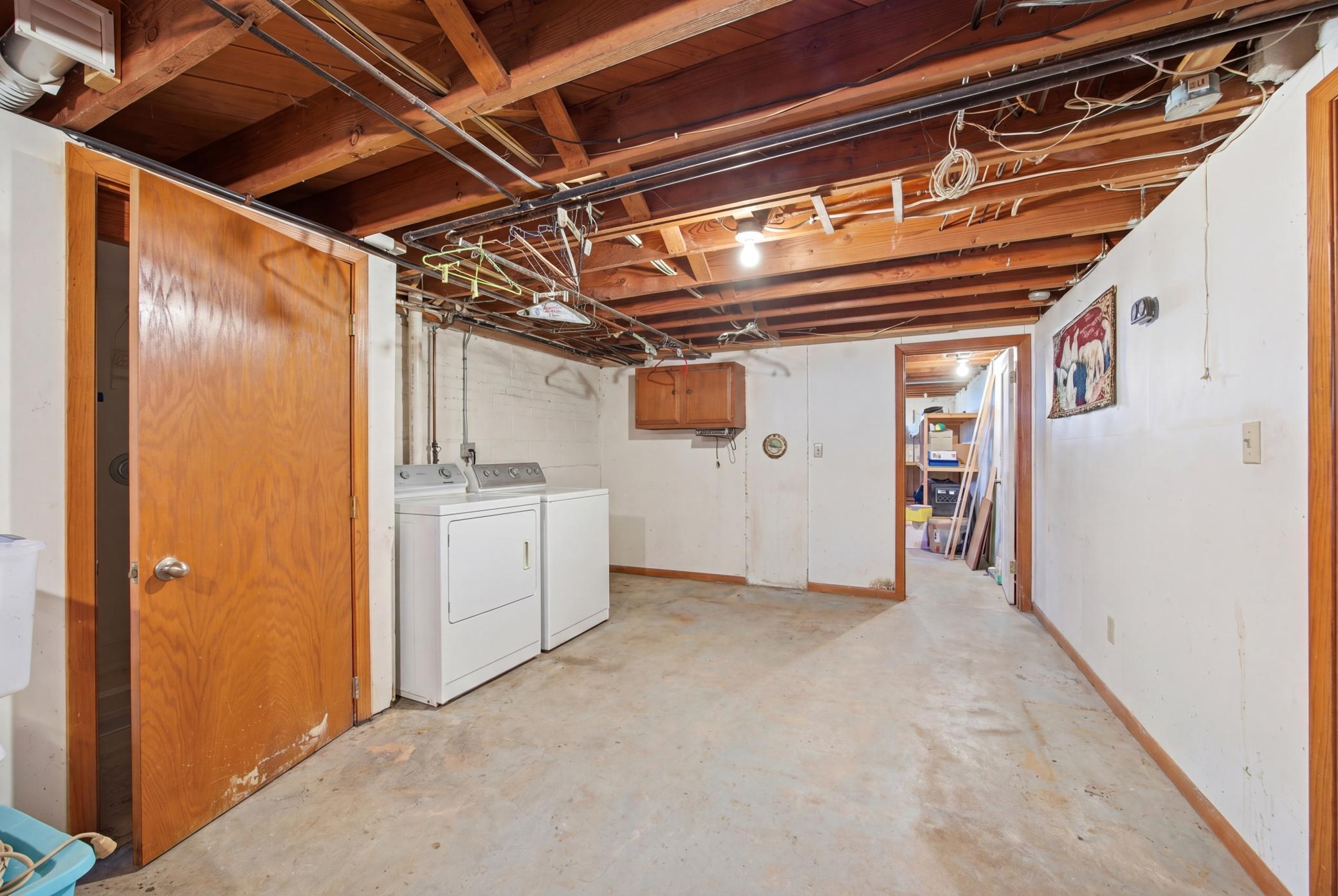 Basement Area (personal property digitally removed)