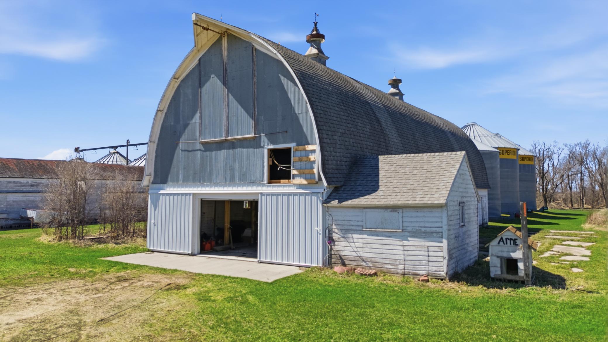 Barn with newer shingles
