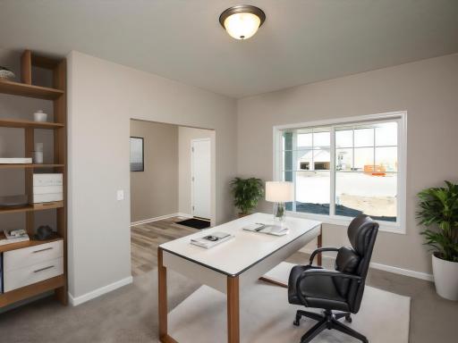 VIRTUALLY STAGED PHOTO OF A DIFFERENT HOME WITH SIMILAR PLAN. FINISHES MAY VARY. Main Floor Versatile Flex Room