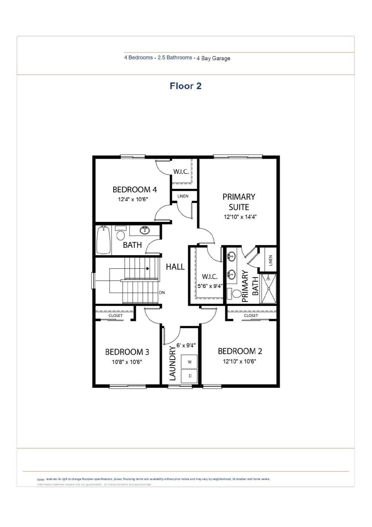 3171 Jandura Ave NE- Upper Level Floor Plan. All measurements are approximate.